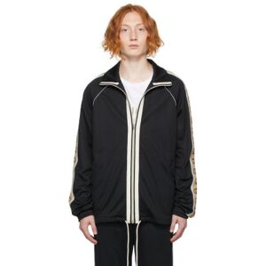 Gucci Black Technical Jersey Oversized Sweater  - 1082 BLACK/MULTICOLO - Size: Medium - male