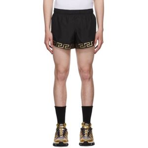 Versace Underwear Black Greca Shorts  - 1B000 BLACK - Size: 2X-Large - male