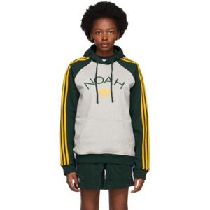 Noah Green adidas Originals Edition Stripes Hoodie  - Medium Grey Heather - Size: Large - female