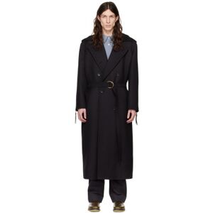 Max Mara Black Doppio Trench Coat  - 002 BLACK - Size: IT 50 - male