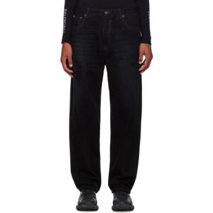 Balenciaga Black Loose Fit Jeans  - 1129 MATTE BLACK - Size: Extra Small - male