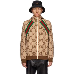 Gucci Beige Jumbo GG Jacket  - 2270 Beige/Ebony/Mc - Size: Medium - male