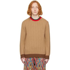 Gucci Brown Camel Hair Sweater  - 2668 Camel/Brown - Size: Medium - male