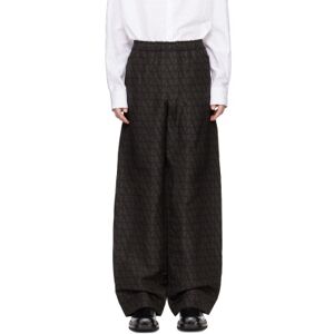 Valentino Black & Brown Toile Iconographe Trousers  - Black - Size: IT 50 - male