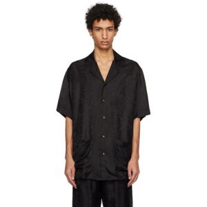 Versace Underwear Black Barocco Pyjama Shirt  - 5B050 Black+Grey - Size: Extra Large - male