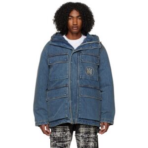 AMIRI Indigo Faded Down Denim Jacket  - CLAY INDIGO-14 OZ CO - Size: 2X-Large - male