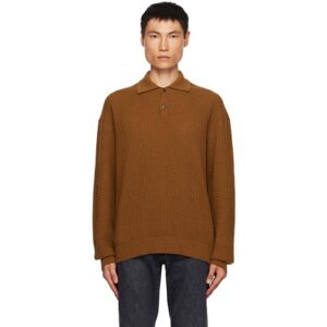 ZEGNA x The Elder Statesman Brown Dropped Shoulders Polo  - N05 VICUNA - Size: Medium - male