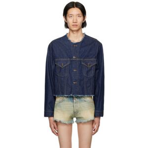 Maison Margiela Indigo Raw Edge Denim Jacket  - 470 Indigo - Size: IT 52 - male