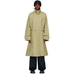 Jil Sander Green Belted Trench Coat  - 317 - SLATE GREEN - Size: IT 46 - male