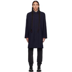 A.P.C. Navy Phil Rallongé Rain Coat  - IAK DARK NAVY - Size: Extra Large - male