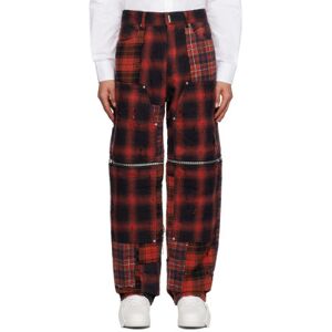 Givenchy Red & Black Two-In-One Trousers  - 009-BLACK/RED - Size: WAIST US 30 - male