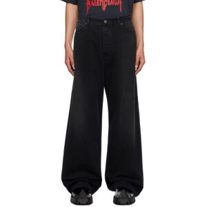 Balenciaga Black Baggy Jeans  - SUNBLEACHED BLACK - Size: Extra Small - male