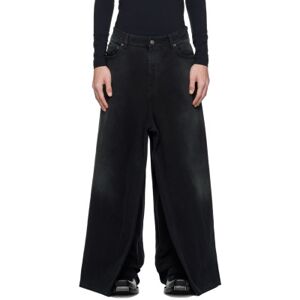 Balenciaga Black Double Side Jeans  - SUNBLEACHED BLACK - Size: Medium - male