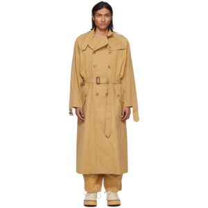 R13 Tan Deconstructed Trench Coat  - KHAKI - Size: Large - male