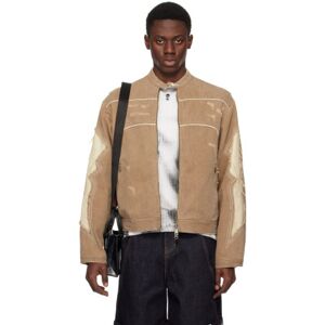 ADER error Tan Wez Denim Jacket  - Brown - Size: Medium - male