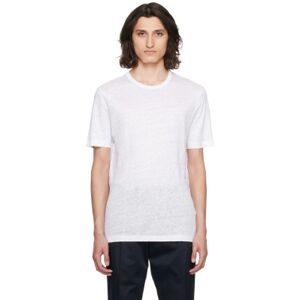 Boss White Slub T-Shirt  - 100-White - Size: Medium - male