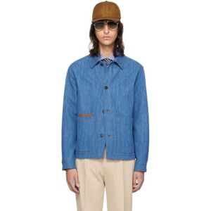 ZEGNA Blue Buttoned Denim Jacket  - B05 - Size: Medium - male