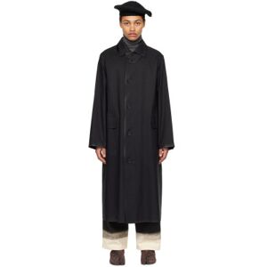 Maison Margiela Black Coated Trench Coat  - 961 Black shiny - Size: IT 48 - male