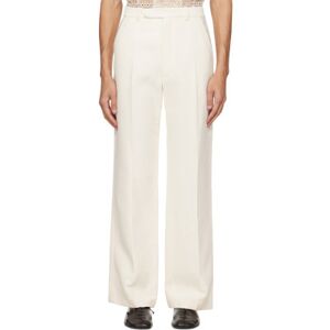 Casablanca White Straight-Leg Trousers  - OFF WHITE - Size: IT 52 - male