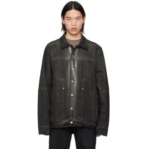 Rick Owens Black Lido Worker Denim Jacket  - 78 DRKDUST - Size: IT 54 - male