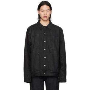 Rick Owens Black Lido Worker Denim Jacket  - 99 BLACK/BLACK - Size: IT 50 - male