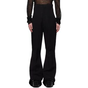 Rick Owens Black Dirt Lido Trousers  - 09 BLACK - Size: IT 56 - male