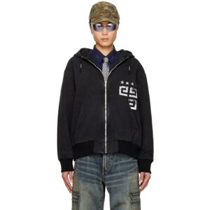 Givenchy Black Zip Denim Jacket  - 001-BLACK - Size: Medium - male