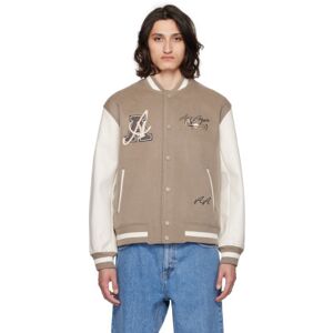 Axel Arigato Brown & Beige Wes Bomber Jacket  - LIGHT BROWN - Size: Extra Small - male