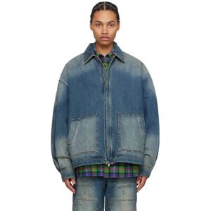 Juun.J Blue Pocket Denim Jacket  - P Blue - Size: IT 52 - male