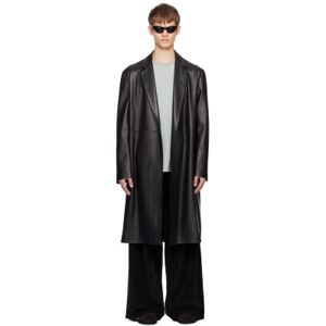 The Row Black Babil Leather Coat  - BLK BLACK - Size: Large - male