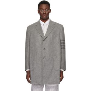 Thom Browne Gray 4-Bar Coat  - 035 MED GREY - Size: 3 - male
