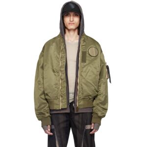 JiyongKim Khaki Alpha Industries Edition Bomber Jacket  - GREEN - Size: Medium - male