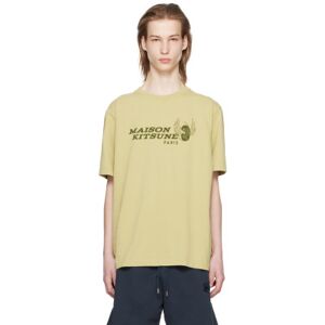 Maison Kitsuné Khaki Racing Wheels T-Shirt  - P357 CANVAS - Size: Medium - male