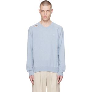 Commission Blue Cutout Sweater  - LIGHT BLUE - Size: Medium - male