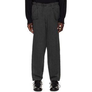 YOHJI YAMAMOTO Black Flap Pocket Trousers  - 1 BLACK - Size: 2 - male