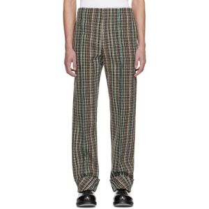 Bottega Veneta Brown Check Trousers  - 1191 BL/BRW - Size: IT 46 - male