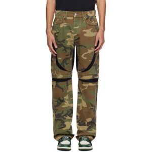 AMIRI Green MX-3 Trousers  - Green Camo - Size: WAIST US 38 - male