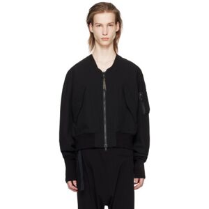 The Viridi-anne Black Zip Bomber Jacket  - A-BLACK - Size: 3 - male