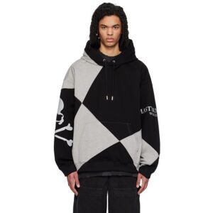 MASTERMIND WORLD Black & Gray Paneled Hoodie  - BLACK X TOP GRAY - Size: Small - male