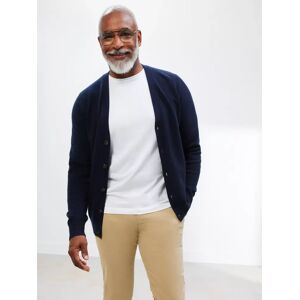 John Lewis Cashmere Cardigan - Navy - Male - Size: M