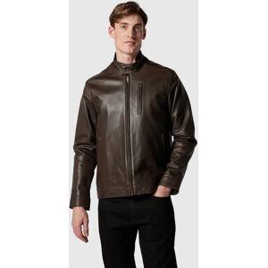 Rodd & Gunn Westhaven Goatskin Leather Jacket, Chocolate - Chocolate - Male - Size: L