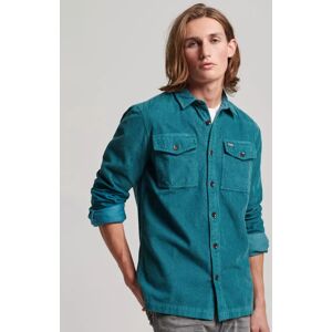 Superdry Vintage Cord Overshirt - Hydro Dark Turquoise - Male - Size: M