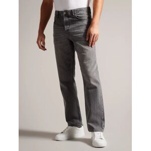 Ted Baker Joeyy Straight Fit Stretch Jeans - Grey Mid - Male - Size: 38R