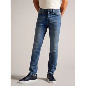 Ted Baker Joeyy Straight Fit Stretch Jeans - Blue Mid - Male - Size: 38R