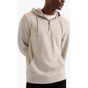 Ted Baker Caproe Long Sleeve Quarter Zip Hoodie - Light Grey - Male - Size: L