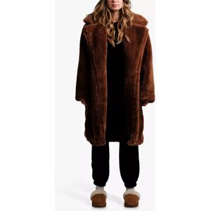 Ony Unisex Oversized Sherpa Trench Coat - Chocolate - Male - Size: L