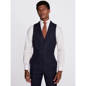 Moss Italian Tailored Fit Waistcoat, Blue - Blue - Male - Size: 42R