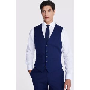 Moss Tailored Fit Twill Waistcoat, Blue - Blue - Male - Size: 42R