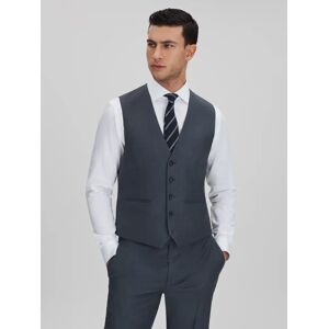 Reiss Humble Wool Waistcoat, Airforce Blue - Airforce Blue - Male - Size: 38