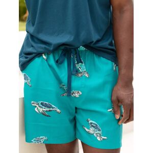 Cyberjammies Turtle Print Pyjama Shorts, Cove Green - Cove Green - Male - Size: S